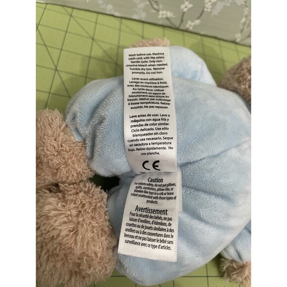 Little Me Baby Boy Blue 9" Plush Welcome To The World Bear With Rattle - Picture 5 of 6